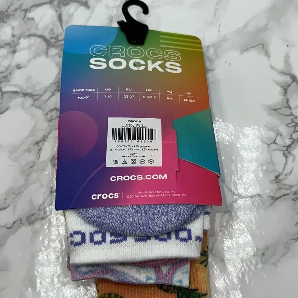 CROCS Socks Tropical Crew for Kids-NEW!